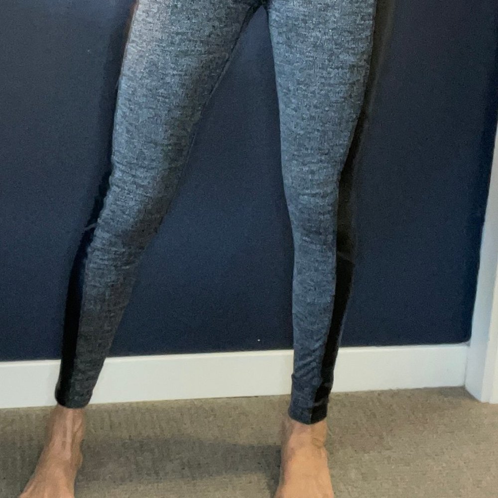 Athleta Part Leather Leggings